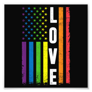 Gay Pride Gifts Mannen Vrouwen LGBT Regelboog Vlag Foto Afdruk
