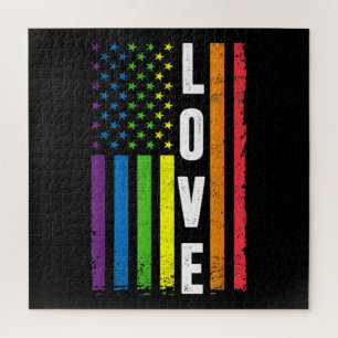 Gay Pride Gifts Mannen Vrouwen LGBT Regelboog Vlag Legpuzzel