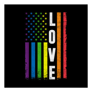 Gay Pride Gifts Mannen Vrouwen LGBT Regelboog Vlag Perfect Poster