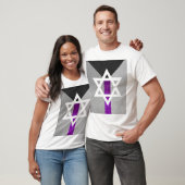 Gay Pride Glitter Demisexual Joods Star of David T-shirt (Unisex)