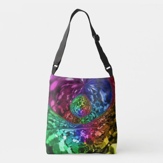 Gay Pride Glitter Party Confetti Rainbow LGBT Crossbody Tas (Achterkant)