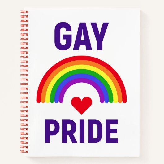 Gay Pride | Hart en regenboog Notitieboek (Voorkant)