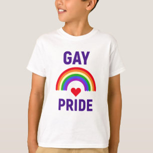 Gay Pride Hart en regenboog T-shirt