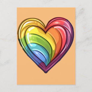 Gay pride hart ontwerp briefkaart