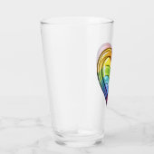 Gay pride hart ontwerp glas (Rechts)