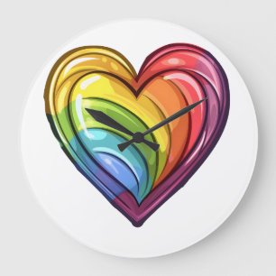 Gay pride hart ontwerp grote klok