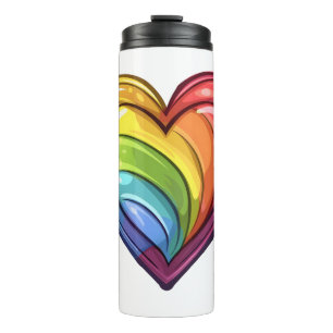 Gay pride hart ontwerp thermosbeker
