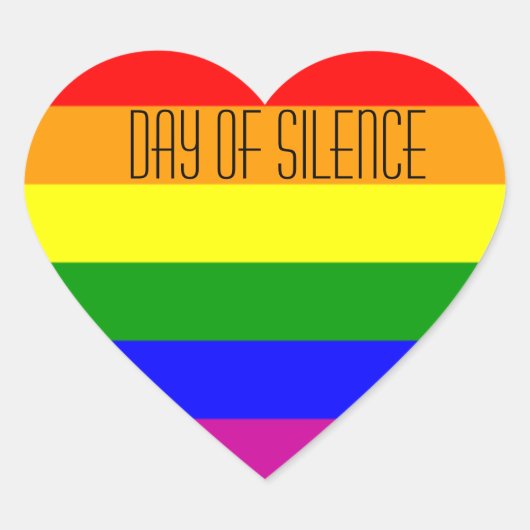 Gay Pride Hart Sticker (Voorkant)