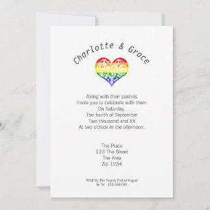 Gay Pride Heart Eenvoudige elegantie Kaart