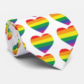 Gay Pride Heart Stropdas (Opgerold)