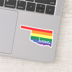 Gay Pride Home Oklahoma Sticker