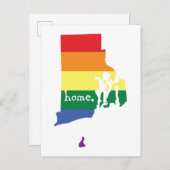 Gay Pride Home | Rhode Island Briefkaart (Voorkant / Achterkant)