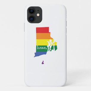 Gay Pride Home Rhode Island iPhone 11 Hoesje