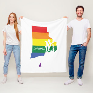 Gay Pride Home   Rhode Island Fleece Deken