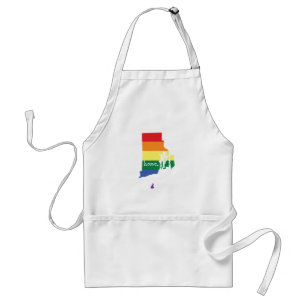 Gay Pride Home Rhode Island Standaard Schort