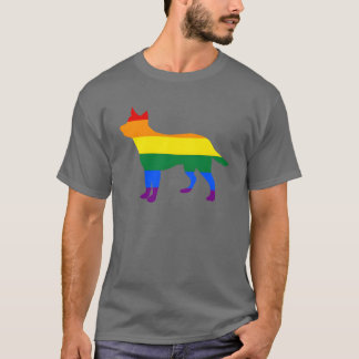 Gay Pride Hond Australische Rundvee Hond Regenboog T-shirt
