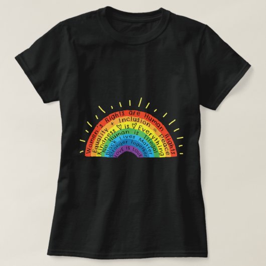 Gay Pride Human Rights Black Lives Materie Love T-shirt (Design voorkant)