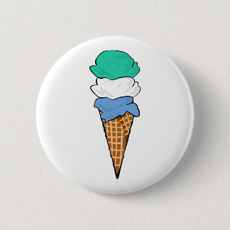 Gay Pride Ice Cream Ronde Button 5,7 Cm