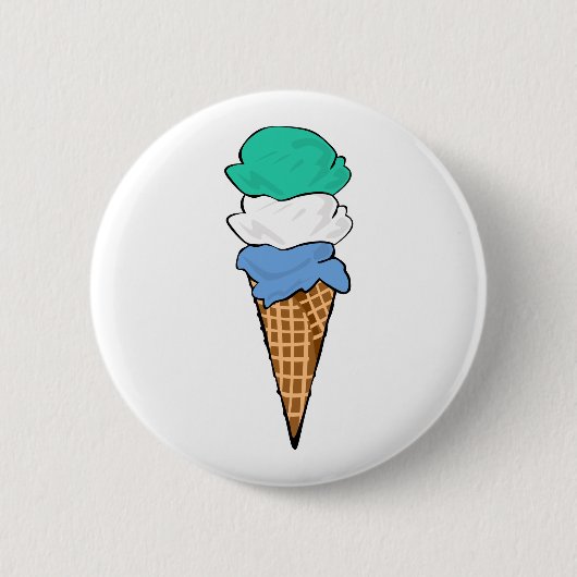 Gay Pride Ice Cream Ronde Button 5,7 Cm (Voorkant)