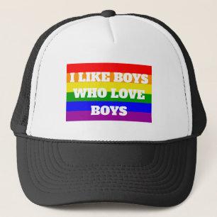 Gay Pride Ik hou van jongens die van jongens houde Trucker Pet