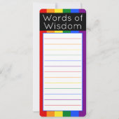 Gay Pride Intersection Rainbow Flag Bladwijzer (Achterkant)