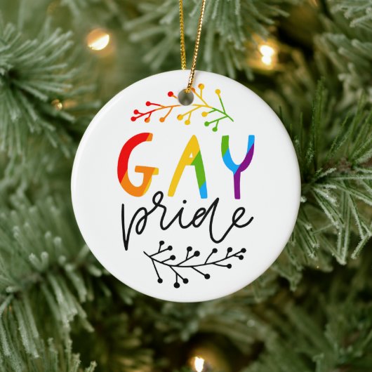 Gay Pride Keramisch Ornament (Boom)