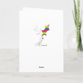 Gay Pride kerstHolly Feestdagen Kaart (Achterkant)