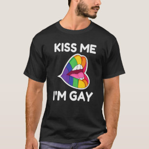gay pride kus me ik ben gay Mannen vrouwen lgbtq r T-shirt