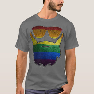 Gay Pride LGBT-baard en zonnebrillen voor de suppo T-shirt