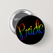 Gay Pride LGBT Black Button (Voorkant /achterkant)