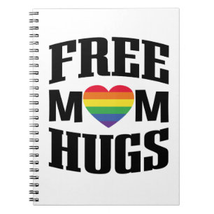 Gay Pride, LGBT Free Mam Hugs Notebook Journal Notitieboek
