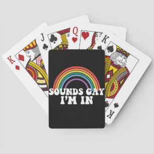 Gay Pride LGBT Geluiden Gay Ik Ben In Regenboog Ga Pokerkaarten