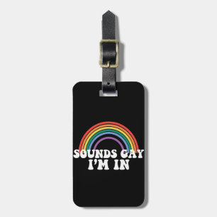 Gay Pride LGBT Geluiden Gay Ik Ben Regenboog Gay Bagagelabel