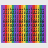 Gay Pride LGBT komt uit Regenboogvlagliefdeswijn Cadeaupapier (Vlak)