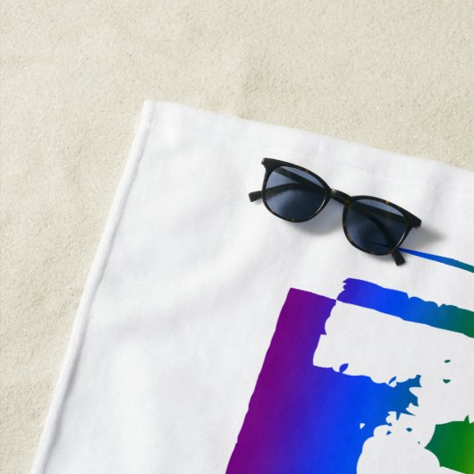 Gay Pride LGBT Rainbow Flag Typografie LGBTQ Strandlaken (In situ)