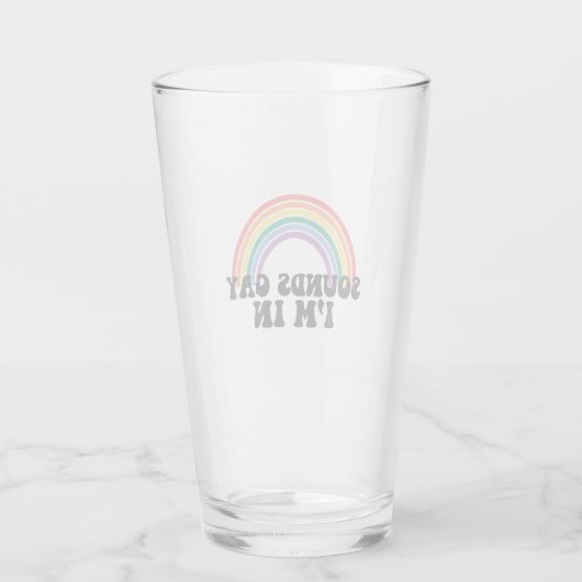 Gay Pride LGBT Rainbow-geluiden die ik binnen ben Glas (Achterkant)