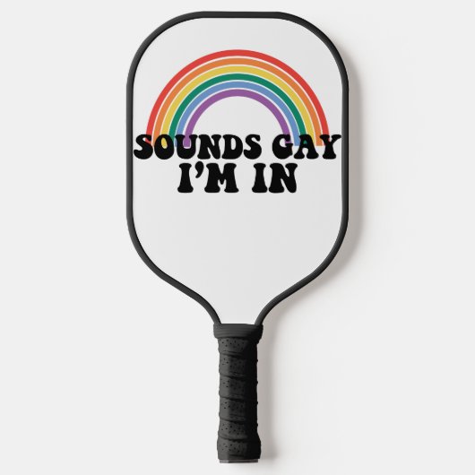 Gay Pride LGBT Rainbow-geluiden die ik binnen ben Pickleball Paddle (Voorkant)