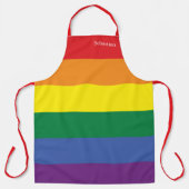 Gay Pride LGBT Rainbow Gepersonaliseerd Schort (Voorkant)