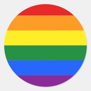Gay pride LGBT Rainbow Stripes Kleurrijk Ronde Sticker