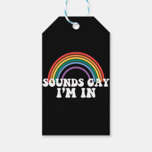 Gay Pride LGBT Regenboog Geluiden Gay Ik Ben In Cadeaulabel