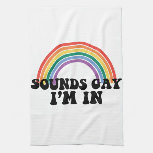 Gay Pride LGBT Regenboog Geluiden Gay Ik Ben In Theedoek