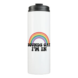 Gay Pride LGBT Regenboog Geluiden Gay Ik Ben In  Thermosbeker