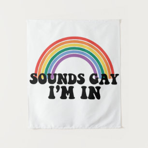 Gay Pride LGBT Regenboog Geluiden Gay Ik Ben In Wandkleed