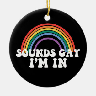 gay pride lgbt regenboog klinkt gay ik ben in gay keramisch ornament