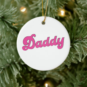 Gay Pride LGBT Roze Beer Gay Daddy Keramisch Ornament