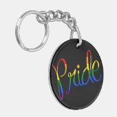 Gay PRIDE LGBT Script Sleutelhanger (Voorkant Links)