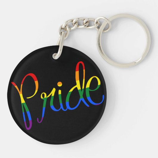 Gay PRIDE LGBT Script Sleutelhanger (Achterkant)