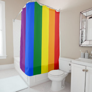 Gay Pride Lgbt-vlaggenregenboogstripes Douchegordijn