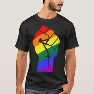 Gay Pride LGBTQ regenboogvlag verzet zich tegen vu T-shirt