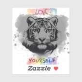 gay pride liefde jezelf tijger Sticker (Vel)